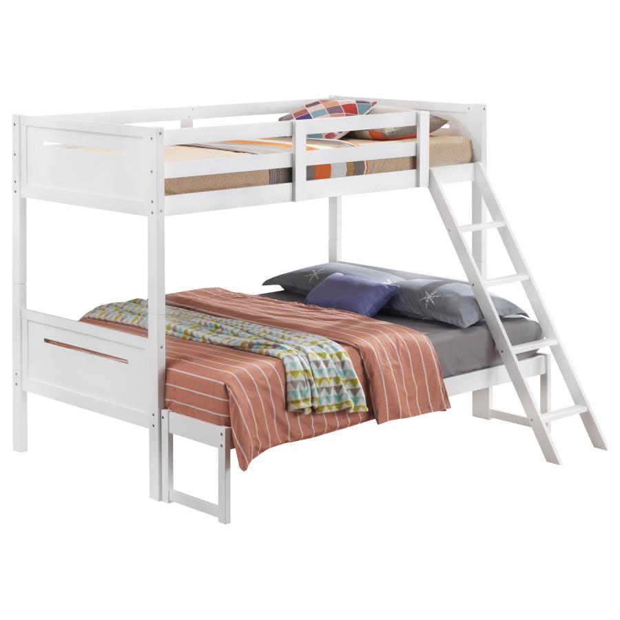 Littleton Twin/Full Bunk Bed White