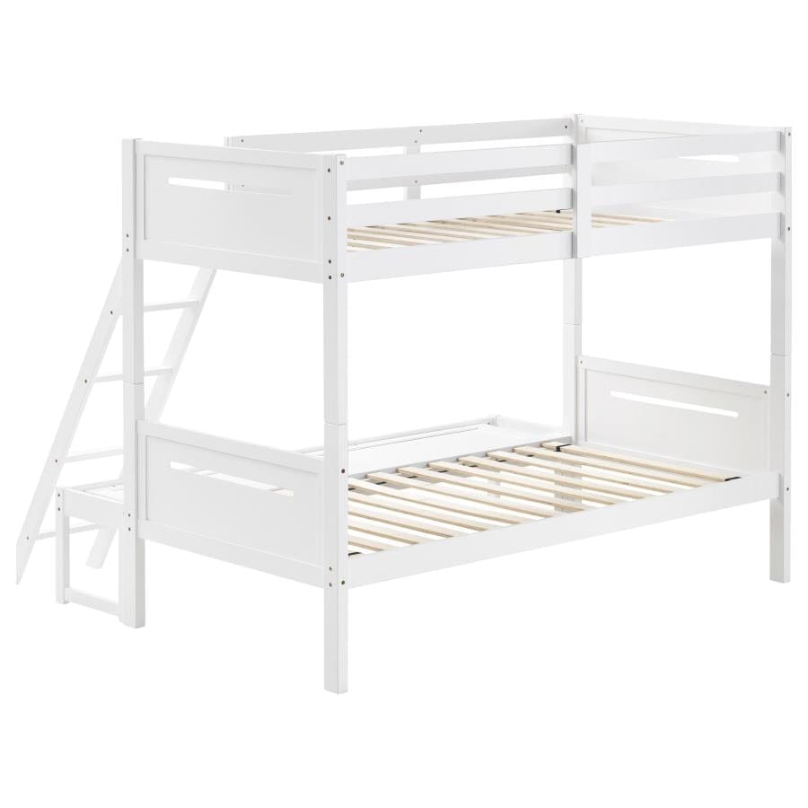 Littleton Twin/Full Bunk Bed White