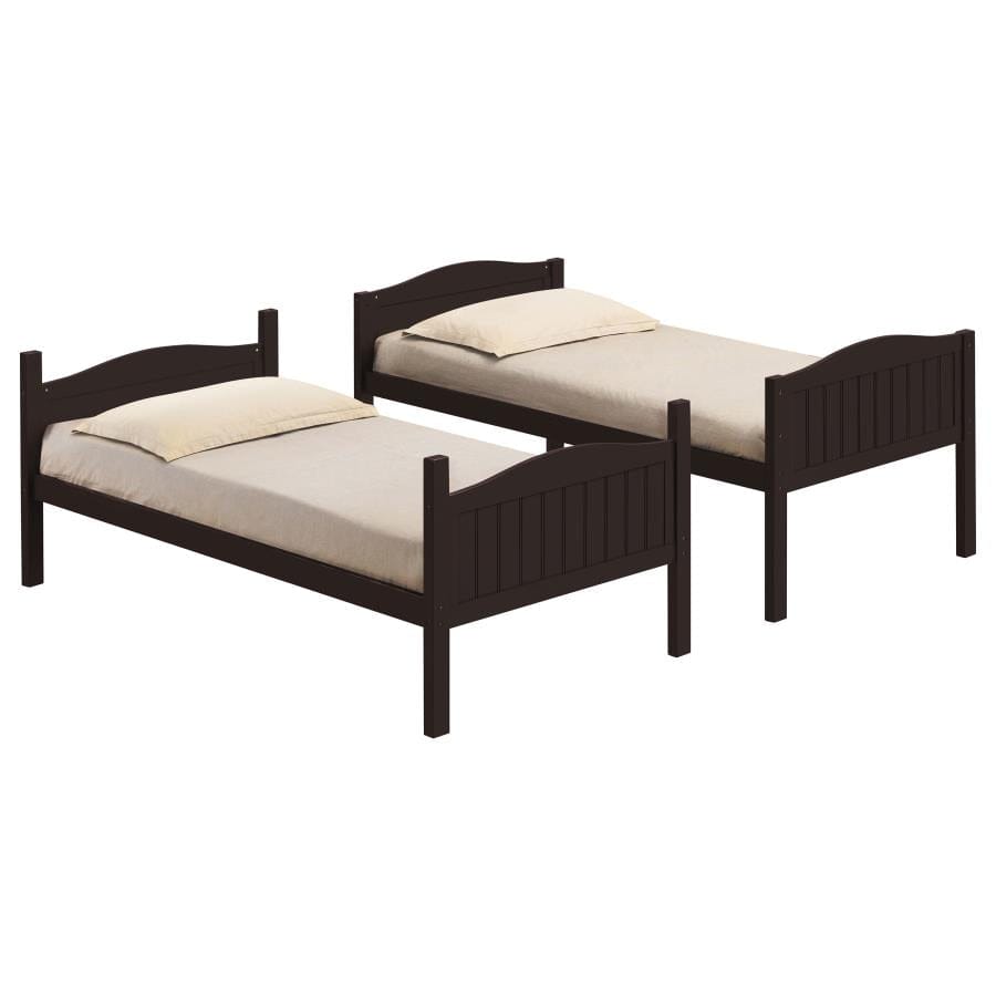 Arlo Twin/Twin Bunk Bed with Ladder Espresso