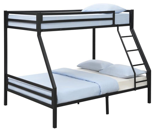 Kinsey Bunk Bed with Ladder Matte Black