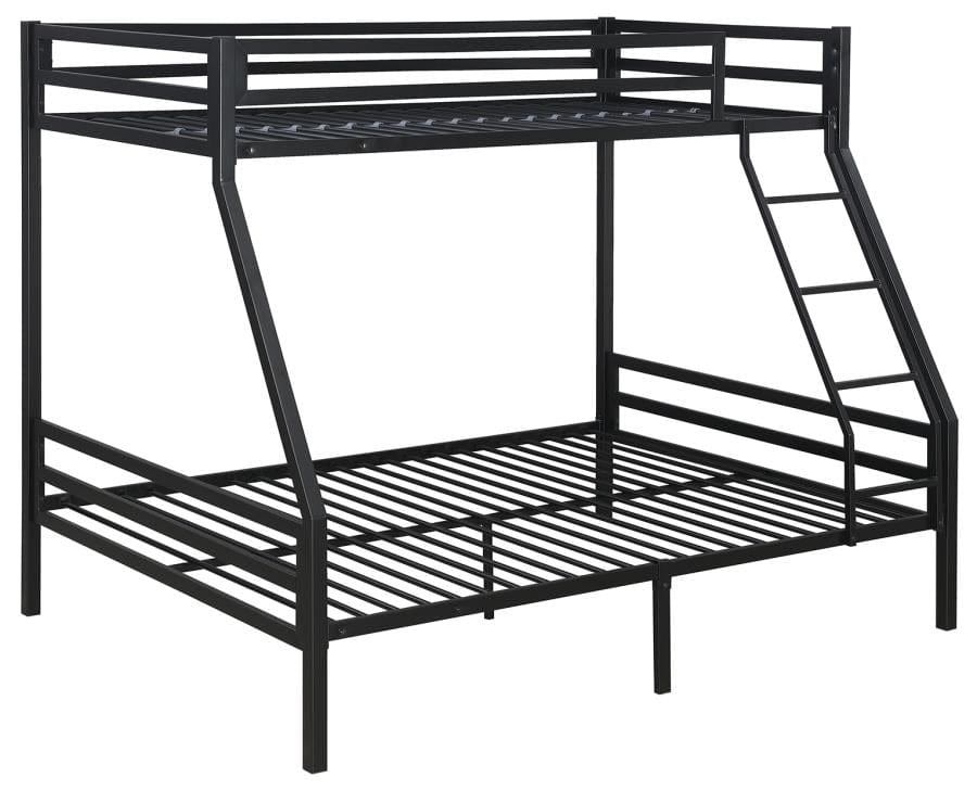 Kinsey Bunk Bed with Ladder Matte Black