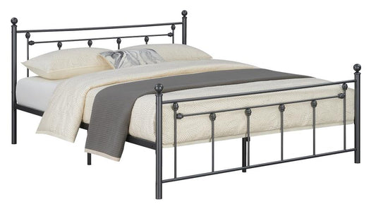 Canon Metal Slatted Headboard Platform Bed