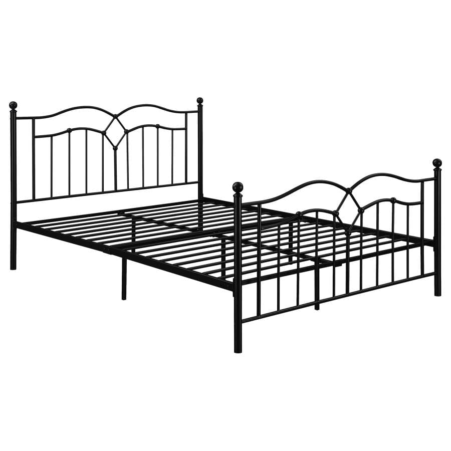 Klossen Metal Queen Bed Black