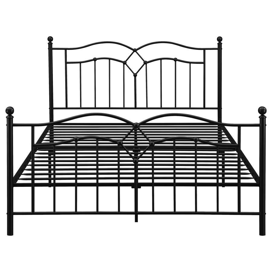 Klossen Metal Queen Bed Black