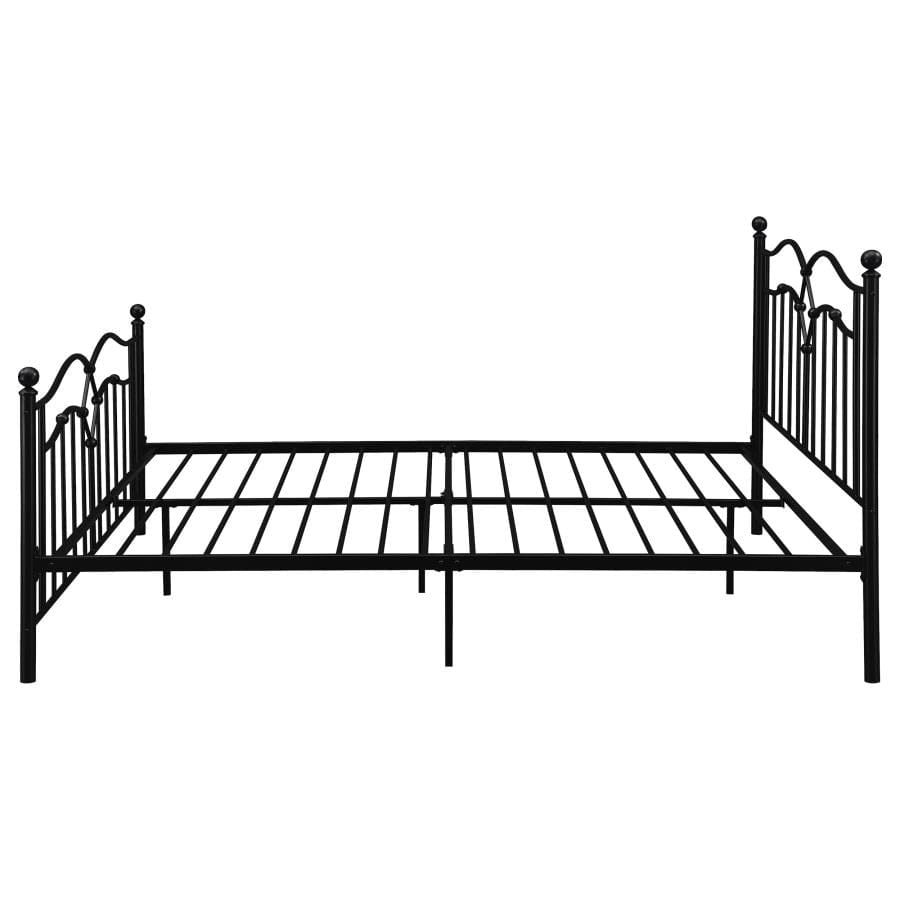 Klossen Metal Queen Bed Black