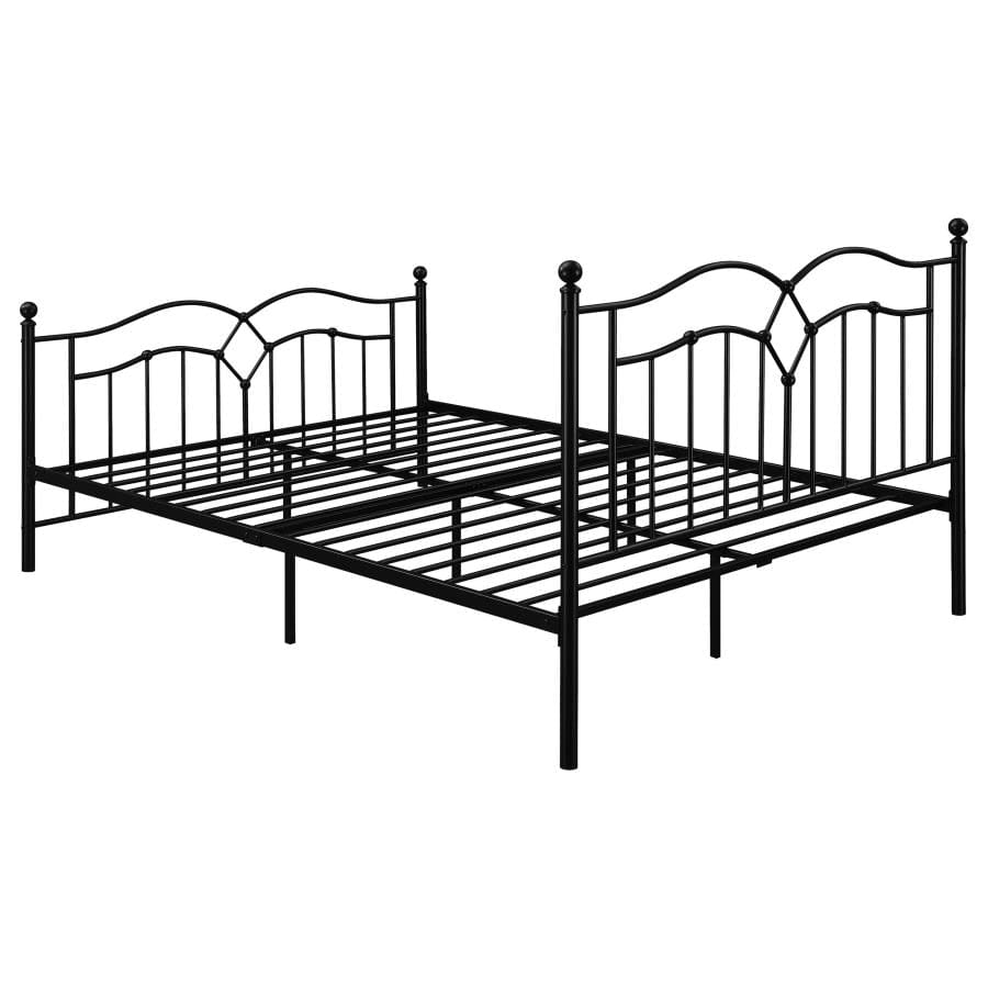 Klossen Metal Queen Bed Black