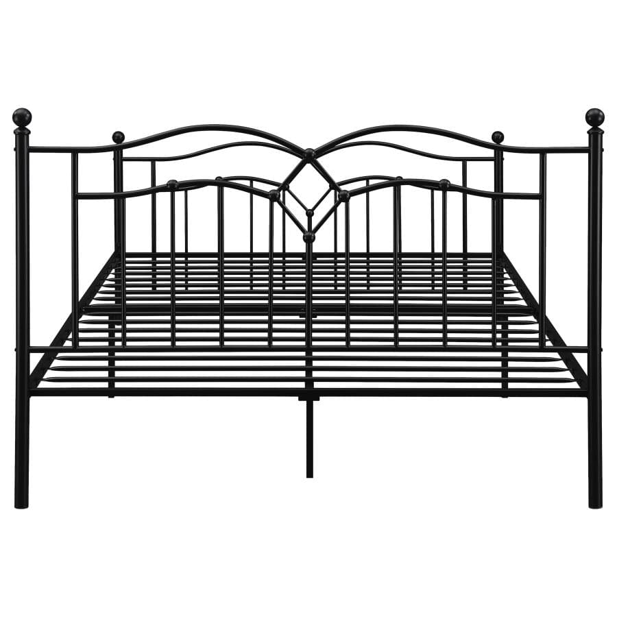 Klossen Metal Queen Bed Black