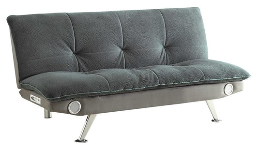 Odel Upholstered Sofa Bed with Bluetooth Speakers Grey