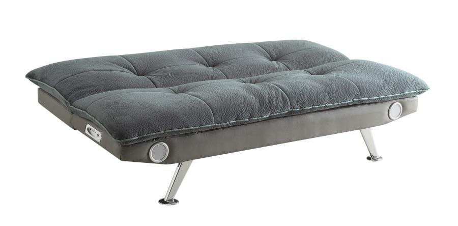 Odel Upholstered Sofa Bed with Bluetooth Speakers Grey