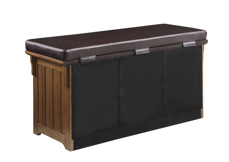 42" 3-drawer Storage Bench Brown
