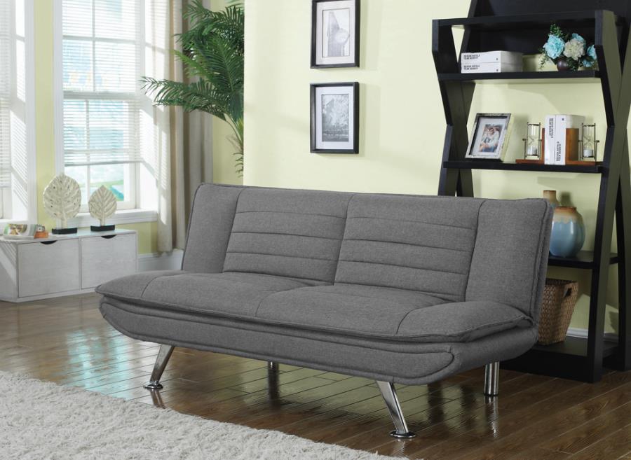 Julian Upholstered Sofa Bed with Pillow-top Seating Grey