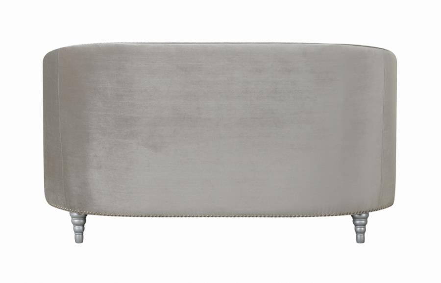 Avonlea Sloped Arm Tufted Loveseat Grey