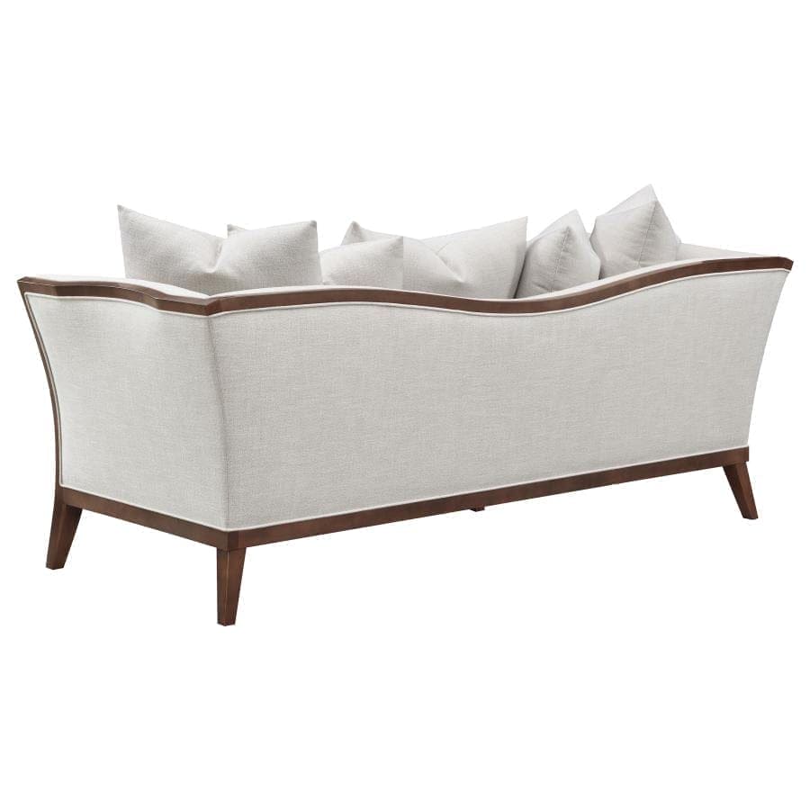 Lorraine 2-piece Upholstered Living Room Set with Flared Arms Beige