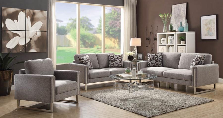 Stellan Cushion Back Living Room Set Grey