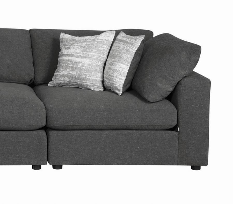 Serene Upholstered Corner Charcoal
