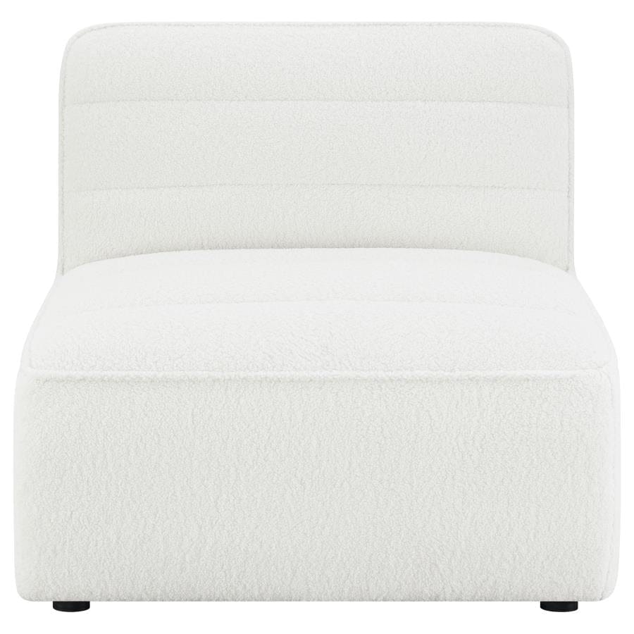 Sunny Upholstered Armless Chair Natural