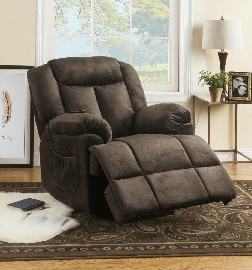 Power Lift Recliner with Wired Remote Chocolate