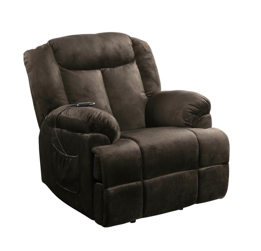 Power Lift Recliner with Wired Remote Chocolate