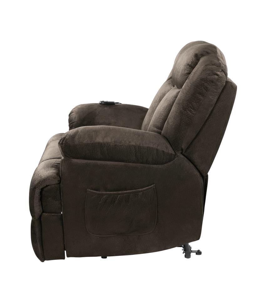 Power Lift Recliner with Wired Remote Chocolate