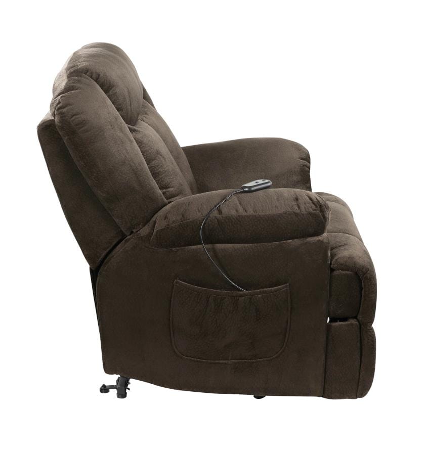 Power Lift Recliner with Wired Remote Chocolate