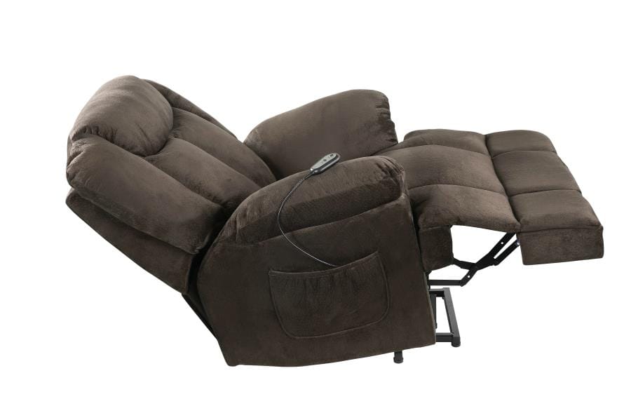 Power Lift Recliner with Wired Remote Chocolate