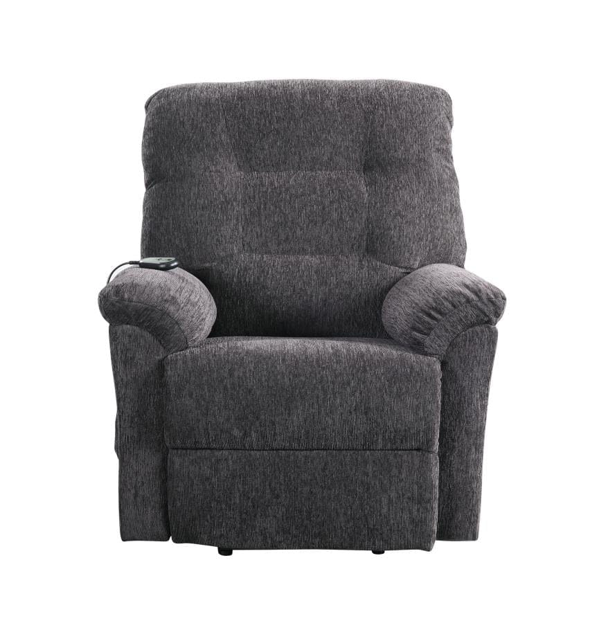 Upholstered Power Lift Recliner Grey