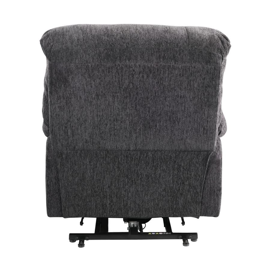 Upholstered Power Lift Recliner Grey