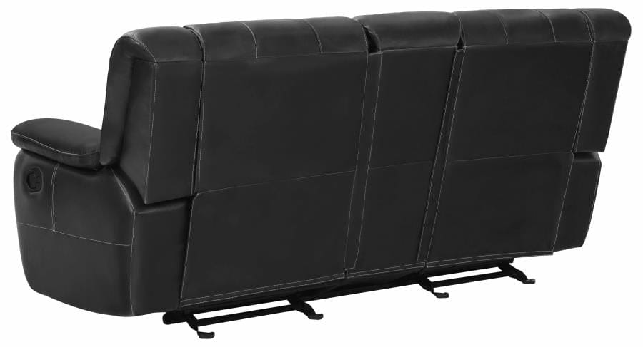Lee Glider Loveseat with Colsole Black