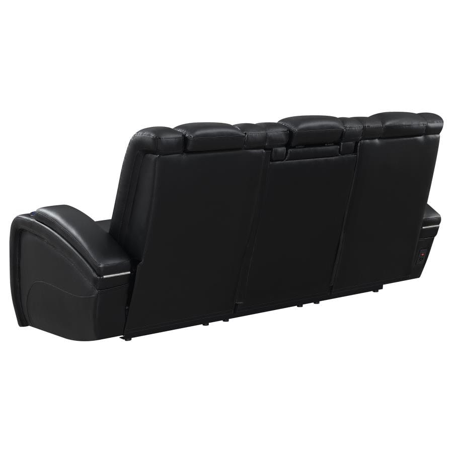 Delange Upholstered Tufted Living Room Set Black