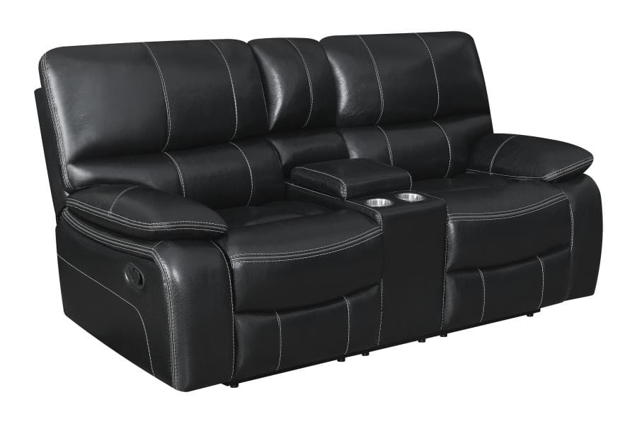 Willemse Motion Loveseat with Console Black