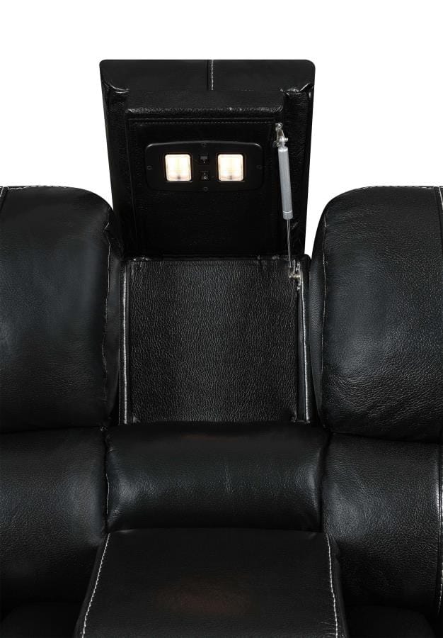 Willemse Motion Loveseat with Console Black