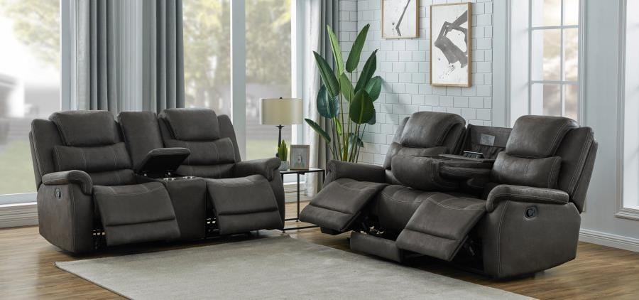 Wyatt 2-piece Upholstered Living Room Set Grey