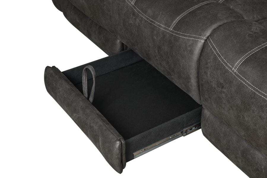 Wyatt 2-piece Upholstered Living Room Set Grey