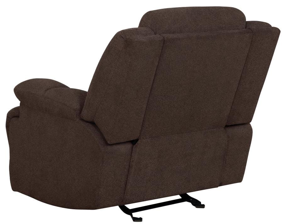 Waterbury Upholstered Glider Recliner Brown