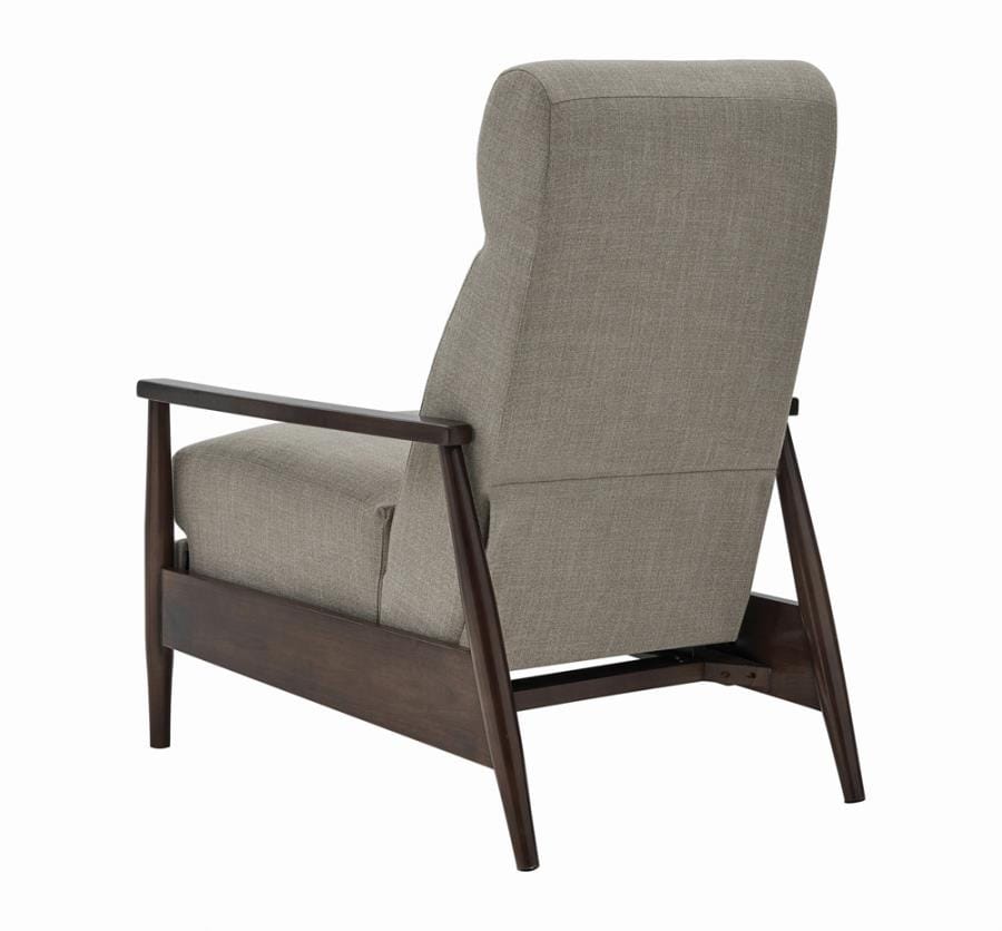 Kaylie Upholstered Push-Back Recliner Cream