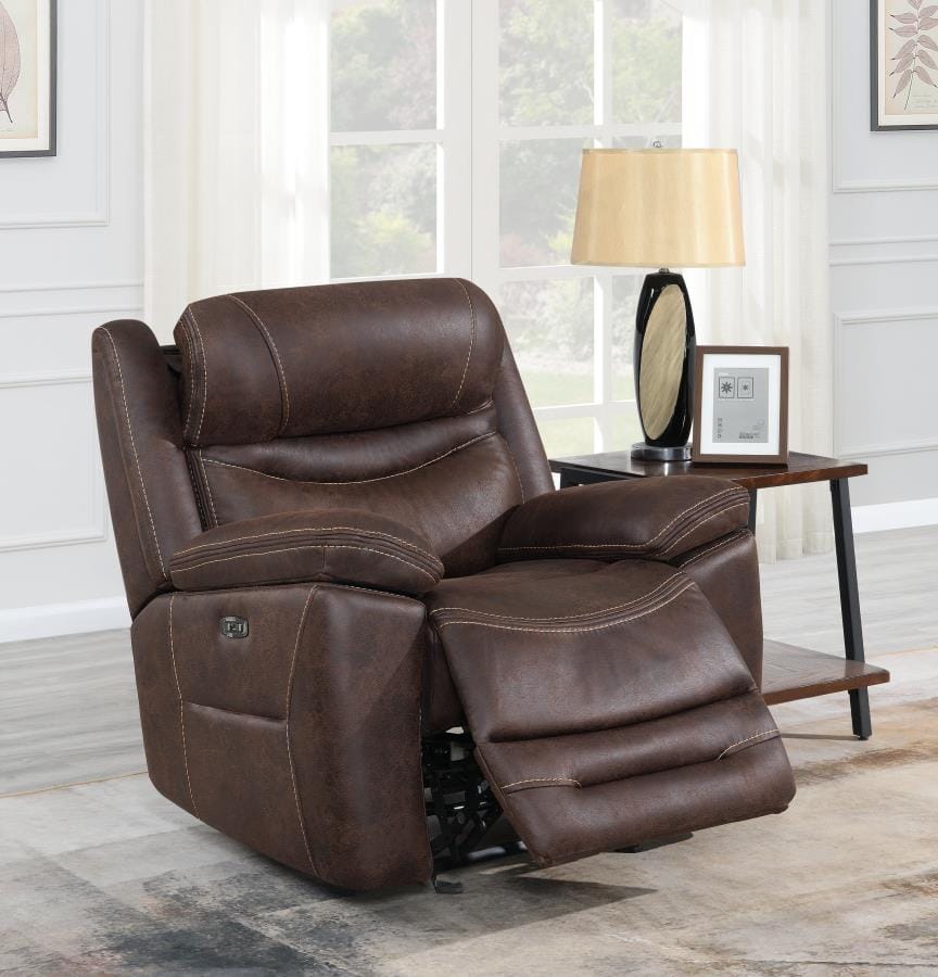 Hemer Upholstered Power^2 Recliner Chocolate