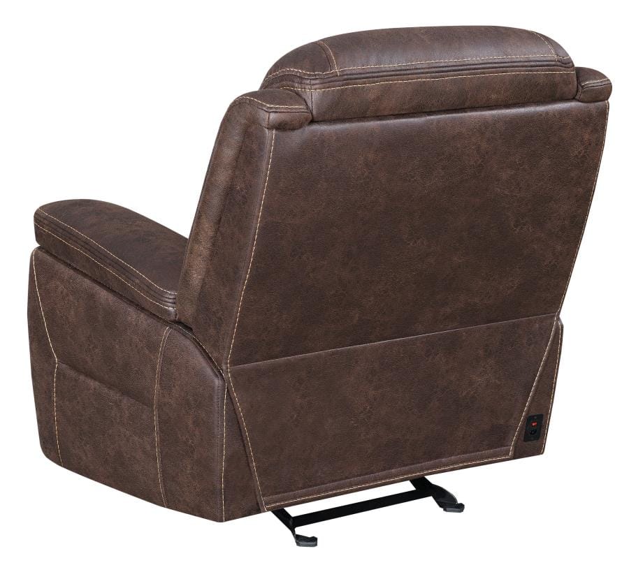Hemer Upholstered Power^2 Recliner Chocolate