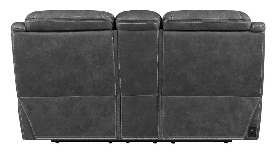 Hemer Upholstered Power^2 Loveseat Dark Grey