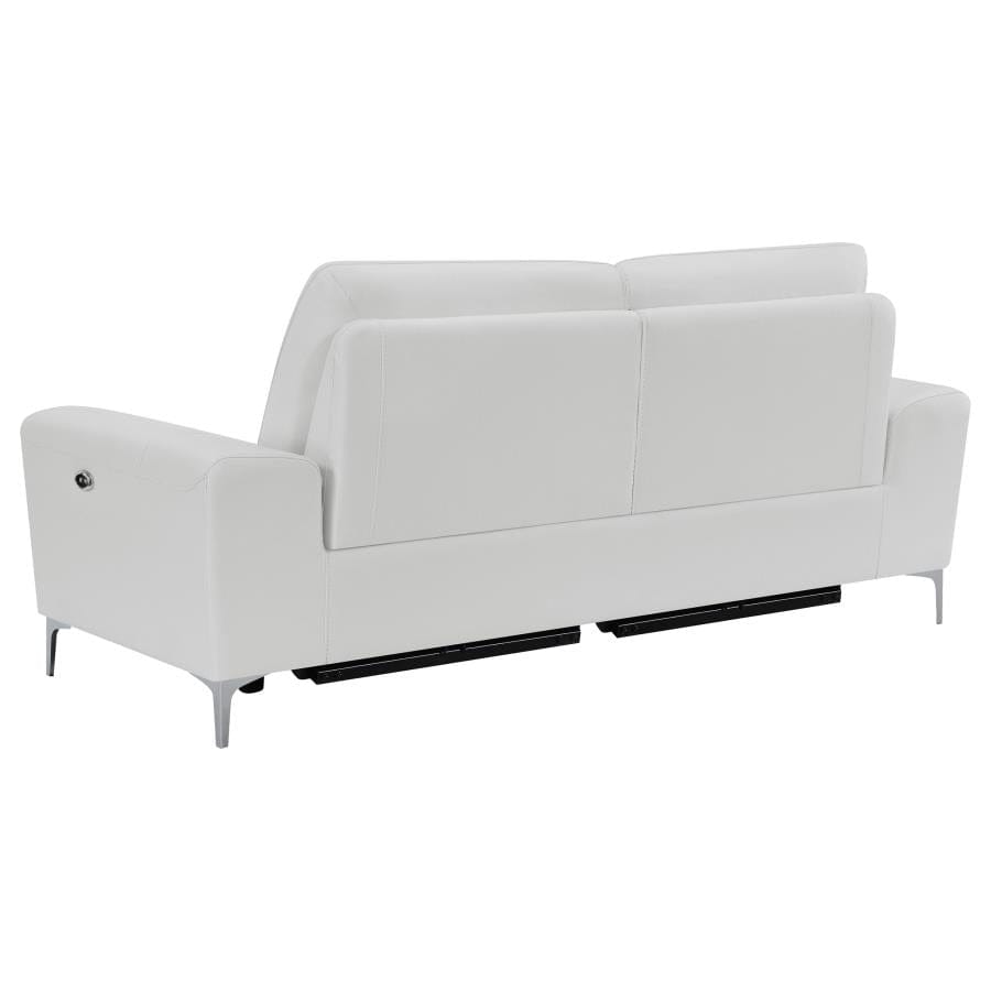Largo 2-piece Upholstered Power Living Room Set White