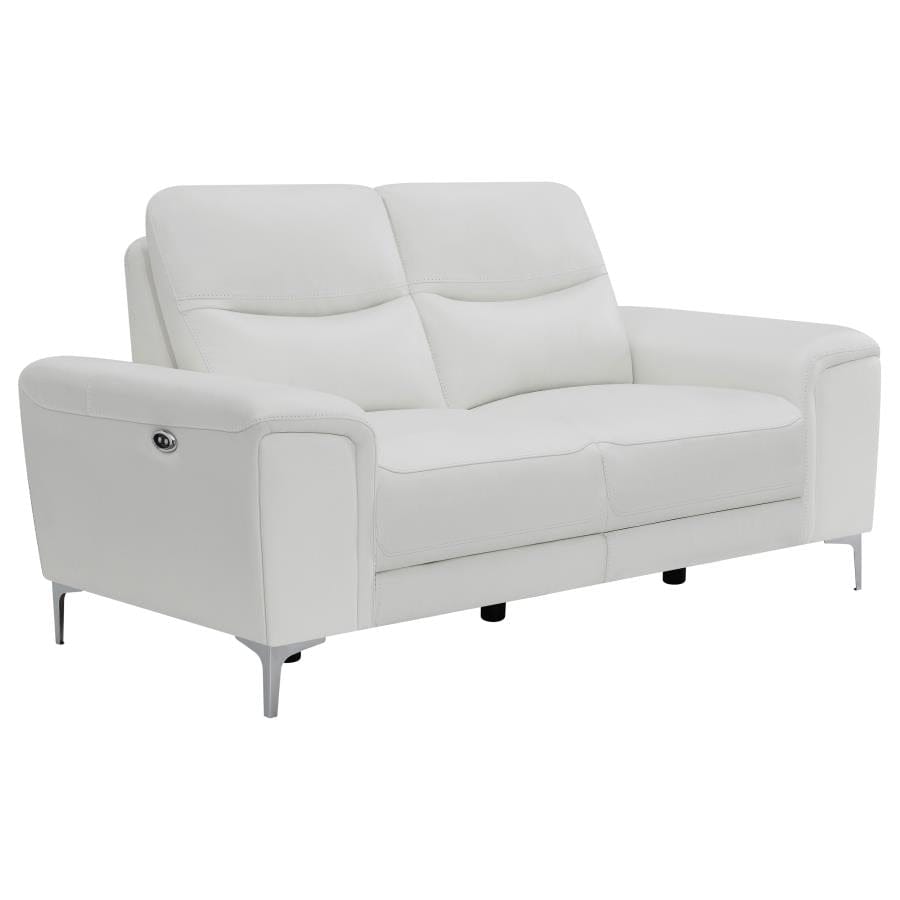 Largo 2-piece Upholstered Power Living Room Set White