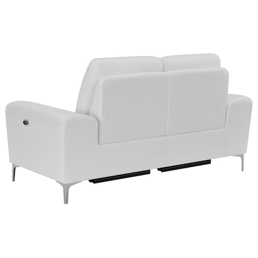 Largo 2-piece Upholstered Power Living Room Set White