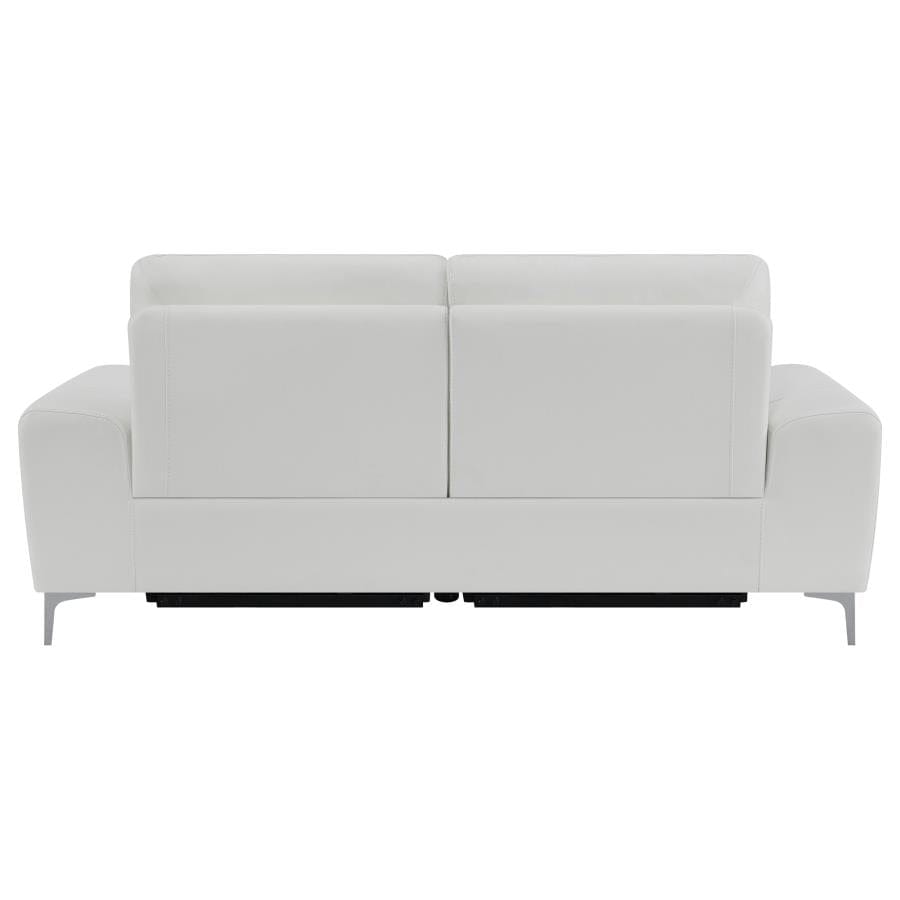 Largo Upholstered Power Sofa White