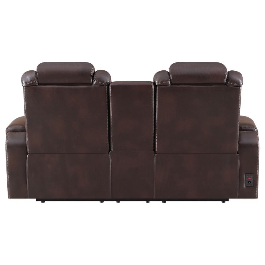 Korbach Upholstered Power^2 Loveseat Espresso
