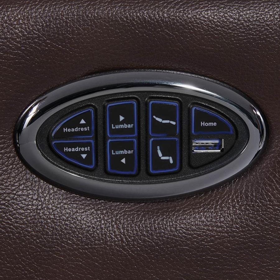 Upholstered Power^3 Recliner with Power Headrest Brown