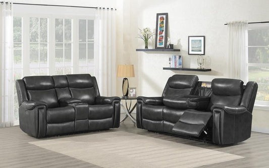 Shallowford 2-piece Power^2 Living Room Set Hand Rubbed Charcoal
