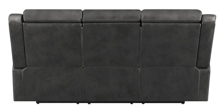 Shallowford Upholstered Power^2 Sofa Hand Rubbed Charcoal