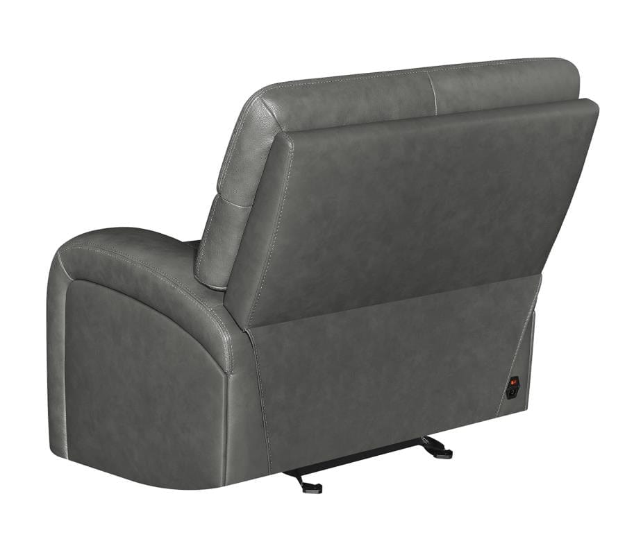 Longport 3-piece Upholstered Power Living Room Set Charcoal