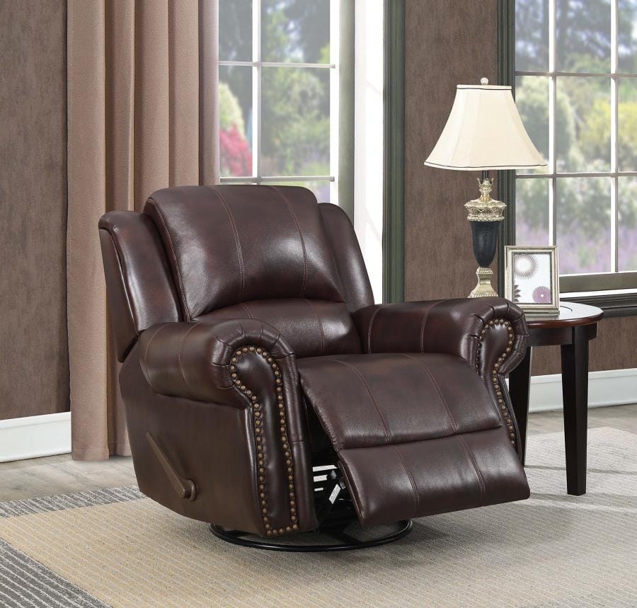 Sir Rawlinson Swivel Rocker Recliner Dark Brown