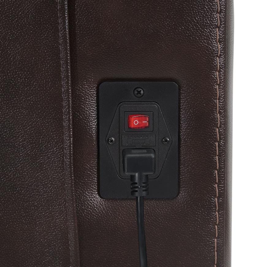 North Cushion Back Power^2 Glider Recliner Dark Brown