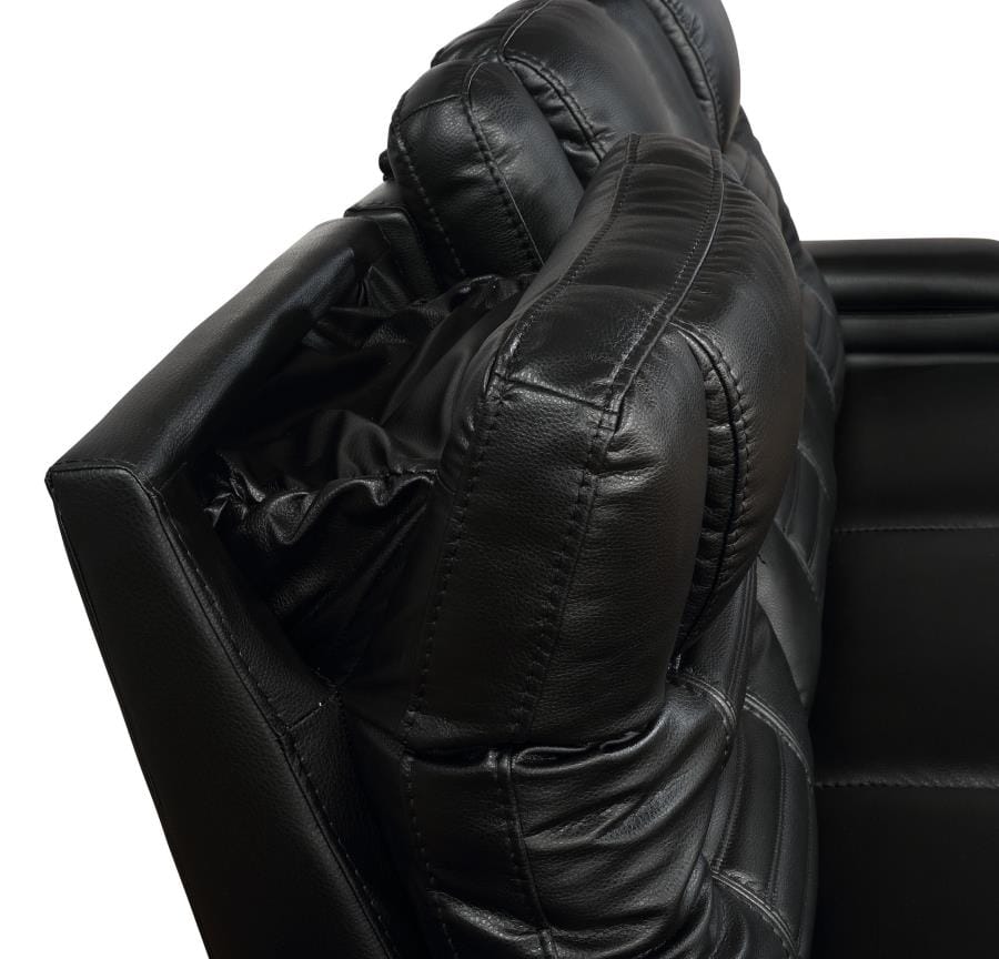 Zane Upholstered Living Room Set Black